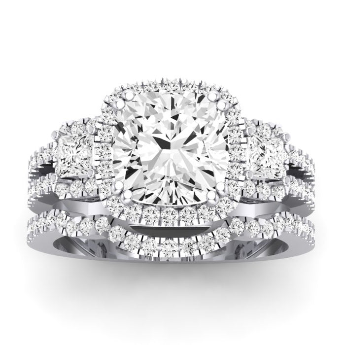 5.00 ct - Erica - Cushion Moissanite Bridal Set
