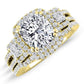 Erica Cushion Moissanite Bridal Set yellowgold