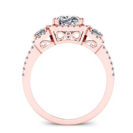 Erica Cushion Moissanite Bridal Set rosegold