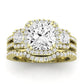 Erica Diamond Matching Band Only (does Not Include Engagement Ring) For Ring With Cushion Center yellowgold