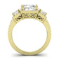 Erica Diamond Matching Band Only (does Not Include Engagement Ring) For Ring With Cushion Center yellowgold