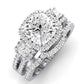 Erica Diamond Matching Band Only (does Not Include Engagement Ring) For Ring With Cushion Center whitegold