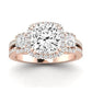 Erica Diamond Matching Band Only (does Not Include Engagement Ring) For Ring With Cushion Center rosegold