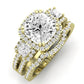 Erica Diamond Matching Band Only (does Not Include Engagement Ring) For Ring With Cushion Center yellowgold