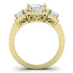 Erica Diamond Matching Band Only (does Not Include Engagement Ring) For Ring With Emerald Center yellowgold