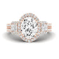 Erica Diamond Matching Band Only (does Not Include Engagement Ring) For Ring With Oval Center rosegold