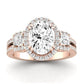 Erica Diamond Matching Band Only (does Not Include Engagement Ring) For Ring With Oval Center rosegold