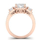 Erica Diamond Matching Band Only (does Not Include Engagement Ring) For Ring With Oval Center rosegold