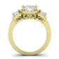 Erica Diamond Matching Band Only (does Not Include Engagement Ring) For Ring With Oval Center yellowgold