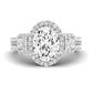 Erica Diamond Matching Band Only (does Not Include Engagement Ring) For Ring With Oval Center whitegold