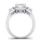 Erica Diamond Matching Band Only (does Not Include Engagement Ring) For Ring With Oval Center whitegold