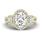 Erica Diamond Matching Band Only (does Not Include Engagement Ring) For Ring With Oval Center yellowgold