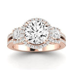 Erica Diamond Matching Band Only (does Not Include Engagement Ring) For Ring With Round Center rosegold