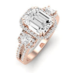 Erica Emerald Diamond Bridal Set (Lab Grown Igi Cert) rosegold