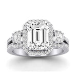 Erica Emerald Diamond Bridal Set (Lab Grown Igi Cert) whitegold