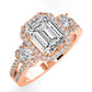 Erica Emerald Diamond Engagement Ring (Lab Grown Igi Cert) rosegold