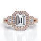 Erica Emerald Diamond Engagement Ring (Lab Grown Igi Cert) rosegold