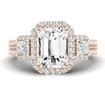 Erica Emerald Diamond Bridal Set (Lab Grown Igi Cert) rosegold