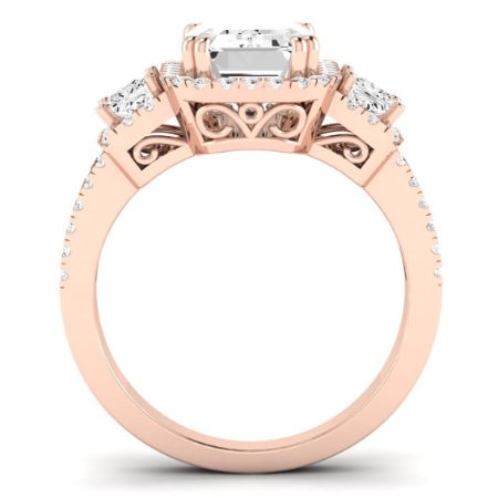 Erica Emerald Diamond Bridal Set (Lab Grown Igi Cert) rosegold