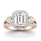 Erica Emerald Diamond Bridal Set (Lab Grown Igi Cert) rosegold