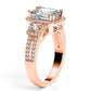 Erica Emerald Moissanite Engagement Ring rosegold