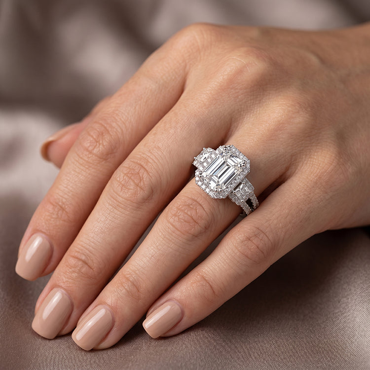 Erica - GIA Natural Emerald Diamond Engagement Ring