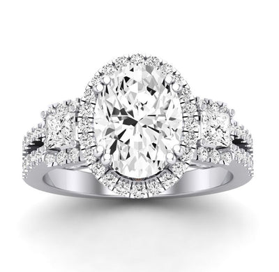 Erica Oval Diamond Engagement Ring (Lab Grown Igi Cert) whitegold