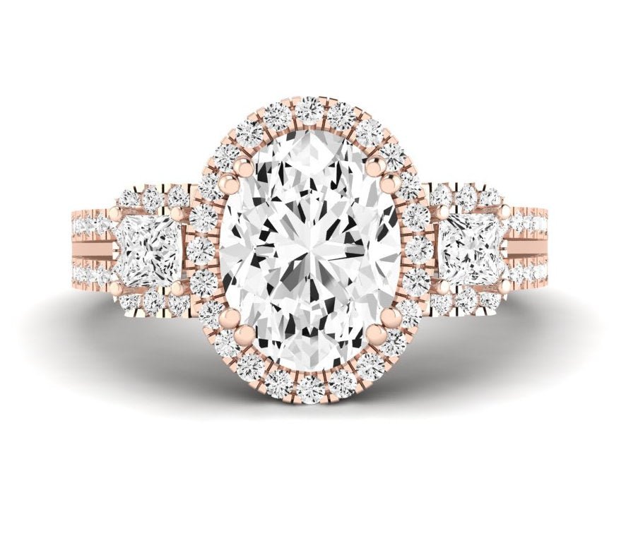 Erica Oval Diamond Engagement Ring (Lab Grown Igi Cert) rosegold