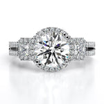 Erica Round Diamond Engagement Ring (Lab Grown Igi Cert) whitegold