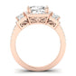 Erica Diamond Matching Band Only (does Not Include Engagement Ring) For Ring With Cushion Center rosegold