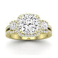 Erica Diamond Matching Band Only (does Not Include Engagement Ring) For Ring With Cushion Center yellowgold