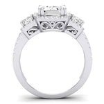 Erica Diamond Matching Band Only (does Not Include Engagement Ring) For Ring With Emerald Center whitegold