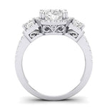 Erica Diamond Matching Band Only (does Not Include Engagement Ring) For Ring With Oval Center whitegold