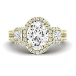 Erica Diamond Matching Band Only (does Not Include Engagement Ring) For Ring With Oval Center yellowgold