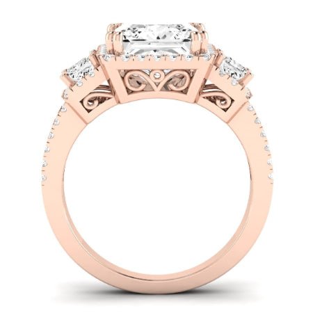 Erica Diamond Matching Band Only (does Not Include Engagement Ring) For Ring With Princess Center rosegold