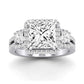 Erica Diamond Matching Band Only (does Not Include Engagement Ring) For Ring With Princess Center whitegold