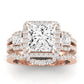 Erica Diamond Matching Band Only (does Not Include Engagement Ring) For Ring With Princess Center rosegold