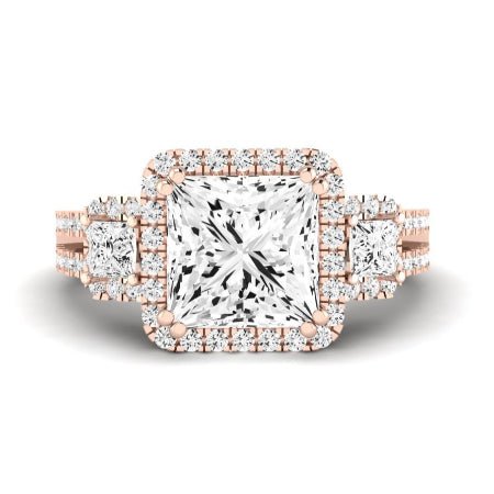 Erica Diamond Matching Band Only (does Not Include Engagement Ring) For Ring With Princess Center rosegold