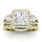 Erica Diamond Matching Band Only (does Not Include Engagement Ring) For Ring With Princess Center yellowgold