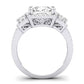 Erica Diamond Matching Band Only (does Not Include Engagement Ring) For Ring With Princess Center whitegold