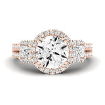 Erica Diamond Matching Band Only (does Not Include Engagement Ring) For Ring With Round Center rosegold