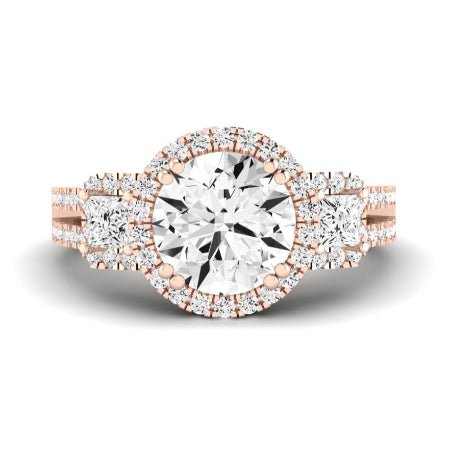 Erica Diamond Matching Band Only (does Not Include Engagement Ring) For Ring With Round Center rosegold