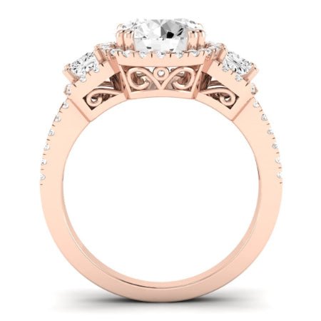 Erica Diamond Matching Band Only (does Not Include Engagement Ring) For Ring With Round Center rosegold