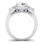 Erica Diamond Matching Band Only (does Not Include Engagement Ring) For Ring With Round Center whitegold