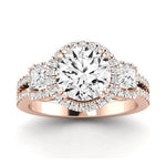 Erica Diamond Matching Band Only (does Not Include Engagement Ring) For Ring With Round Center rosegold