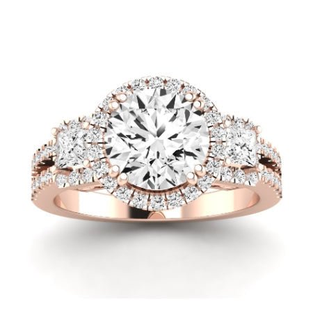 Erica Diamond Matching Band Only (does Not Include Engagement Ring) For Ring With Round Center rosegold