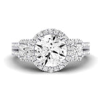 Erica Diamond Matching Band Only (does Not Include Engagement Ring) For Ring With Round Center whitegold