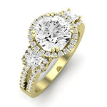 Erica Diamond Matching Band Only (does Not Include Engagement Ring) For Ring With Round Center yellowgold
