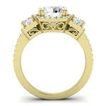 Erica Diamond Matching Band Only (does Not Include Engagement Ring) For Ring With Round Center yellowgold