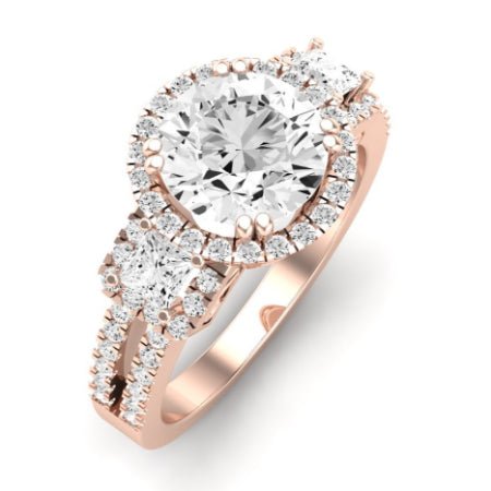 Erica Diamond Matching Band Only (does Not Include Engagement Ring) For Ring With Round Center rosegold